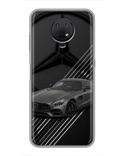 Чехол для Nokia G10 с картинкой «Mercedes AMG — графика»