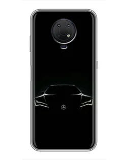 Чохол для Nokia G10 з картинкою «Mercedes — силует авто»