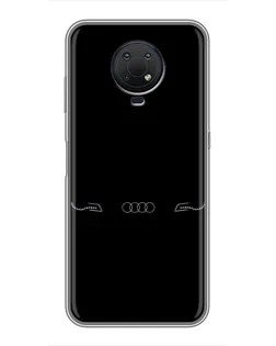 Чехол для Nokia G10 с картинкой «Audi — световой подпись»