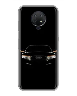 Чехол для Nokia G10 с картинкой «Audi — ночной контур»