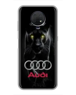 Чехол для Nokia G10 с картинкой «Пантера и Audi»