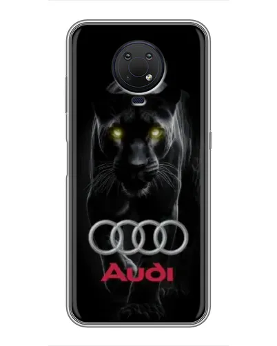 Чехол для Nokia G10 с картинкой «Пантера и Audi» Чехол для Nokia G10 с картинкой «Пантера и Audi»