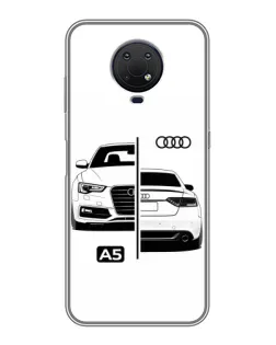 Чехол для Nokia G10 с картинкой «Audi — контрастный дизайн»