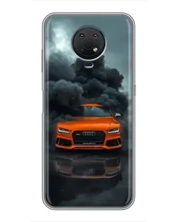Чехол для Nokia G10 с картинкой «Audi в облаках дыма»