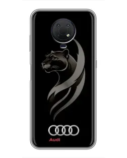 Чехол для Nokia G10 с картинкой «Графика — пантера и Audi»