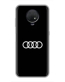 Чехол для Nokia G10 с картинкой «Audi White Logo»