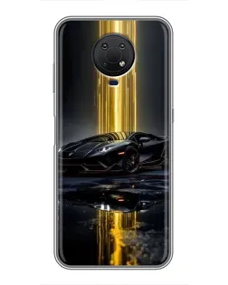 Чехол для Nokia G10 с картинкой «Ночной Lamborghini драйв»