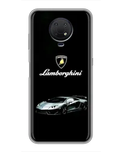 Чехол для Nokia G10 с картинкой «Логотип Lamborghini классика»