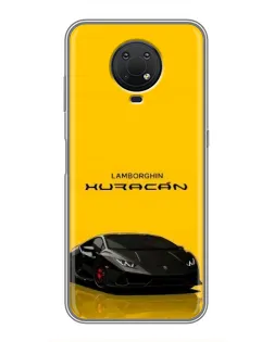 Чехол для Nokia G10 с картинкой «Lamborghini Huracan черный»