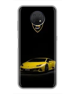 Чехол для Nokia G10 с картинкой «Lamborghini желтый акцент»