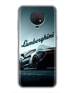 Чехол для Nokia G10 с картинкой «Классическая надпись Lamborghini»