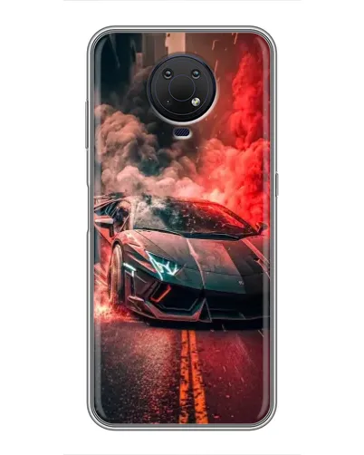 Чехол для Nokia G10 с картинкой «Lamborghini красный дым» Чехол для Nokia G10 с картинкой «Lamborghini красный дым»
