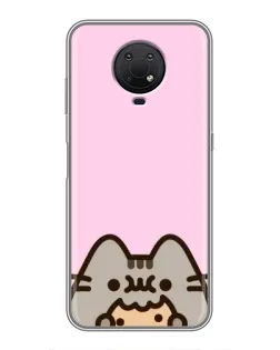Чехол для Nokia G10 с картинкой «Pusheen и печенье» Чехол для Nokia G10 с картинкой «Pusheen и печенье»