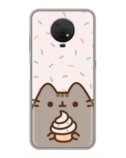 Чехол для Nokia G10 с картинкой «Пушин с кексом»