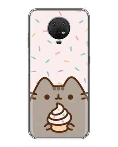 Чехол для Nokia G10 с картинкой «Пушин с кексом»