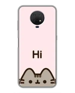 Чехол для Nokia G10 с картинкой «Пушин говорит Hi»