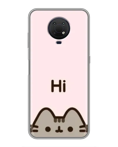Чехол для Nokia G10 с картинкой «Пушин говорит Hi»