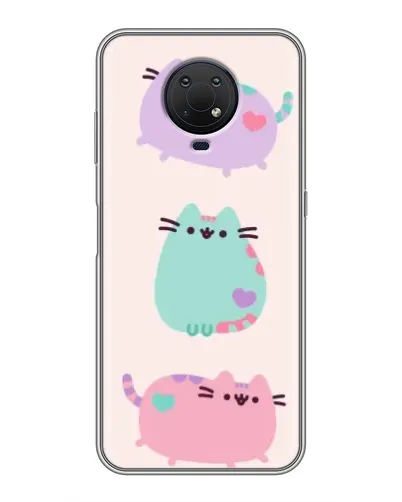 Чехол для Nokia G10 с картинкой «Pusheen трио»