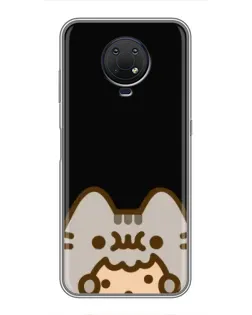 Чехол для Nokia G10 с картинкой «Пушин на черном»