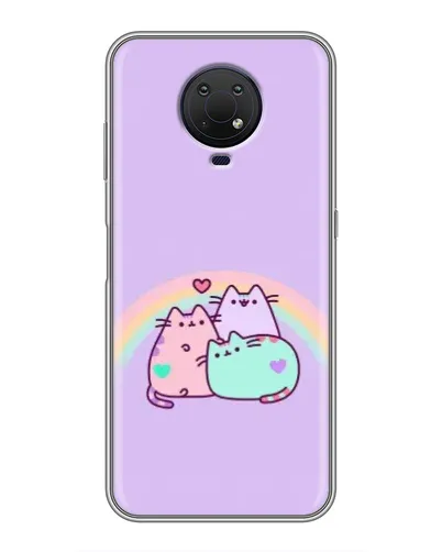 Чехол для Nokia G10 с картинкой «Радужные Пушины»