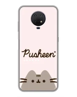 Чехол для Nokia G10 с картинкой «Pusheen логотип»