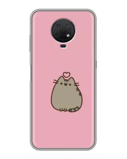 Чехол для Nokia G10 с картинкой «Pusheen сердце»