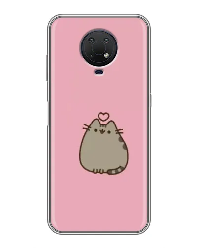 Чехол для Nokia G10 с картинкой «Pusheen сердце»