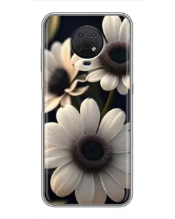 Чехол для Nokia G10 с картинкой «Белые маргаритки макро»