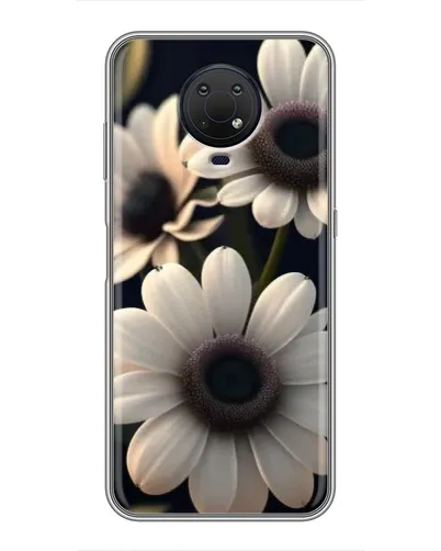 Чехол для Nokia G10 с картинкой «Белые маргаритки макро»