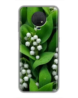 Чехол для Nokia G10 с картинкой «Ландыши в зелени»