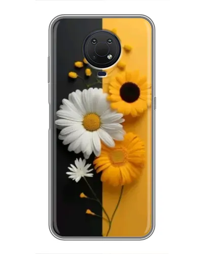 Чехол для Nokia G10 с картинкой «Подсолнух и ромашка»