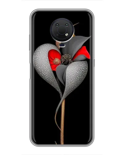 Чехол для Nokia G10 с картинкой «Серебряный фантазийный цветок» Чехол для Nokia G10 с картинкой «Серебряный фантазийный цветок»