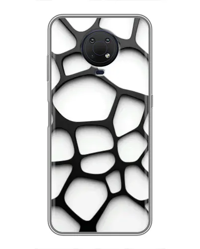 Чехол для Nokia G10 с картинкой «Белая объемная сетка»