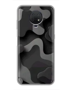 Чехол для Nokia G10 с картинкой «Темный абстрактный камуфляж»