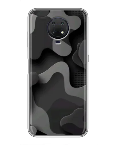 Чехол для Nokia G10 с картинкой «Темный абстрактный камуфляж»