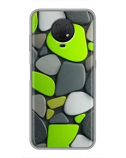 Чехол для Nokia G10 с картинкой «Яркая неоновая галька»