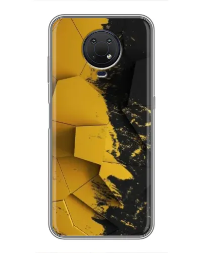 Чехол для Nokia G10 с картинкой «Золотые осколки геометрии»