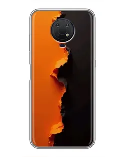 Чехол для Nokia G10 с картинкой «Оранжевый разлом»