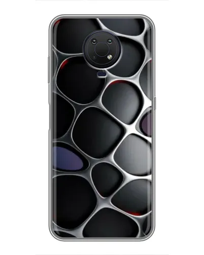 Чехол для Nokia G10 с картинкой «Объемная темная решетка»