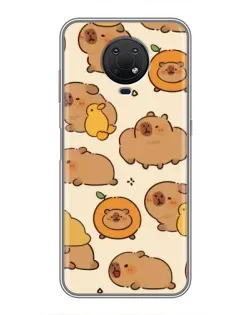 Чехол для Nokia G10 с картинкой «Капибары с апельсинами» Чехол для Nokia G10 с картинкой «Капибары с апельсинами»