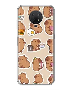 Чехол для Nokia G10 с картинкой «Капибары паттерн» Чехол для Nokia G10 с картинкой «Капибары паттерн»