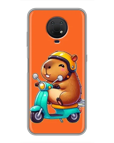 Чехол для Nokia G10 с картинкой «Капибара на скутере» Чехол для Nokia G10 с картинкой «Капибара на скутере»