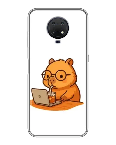 Чехол для Nokia G10 с картинкой «Капибара с ноутбуком» Чехол для Nokia G10 с картинкой «Капибара с ноутбуком»