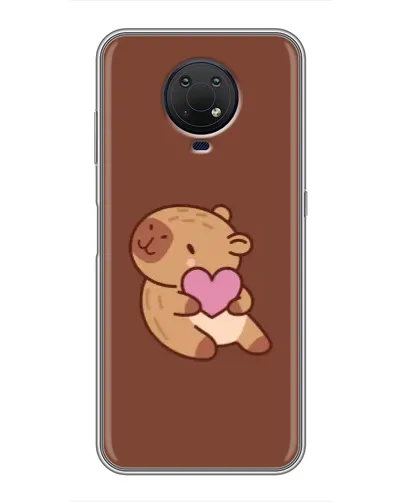 Чехол для Nokia G10 с картинкой «Капибара с сердцем» Чехол для Nokia G10 с картинкой «Капибара с сердцем»