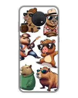 Чехол для Nokia G10 с картинкой «Крутые капибары музыканты» Чехол для Nokia G10 с картинкой «Крутые капибары музыканты»