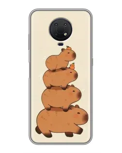 Чехол для Nokia G10 с картинкой «Башня из капибар» Чехол для Nokia G10 с картинкой «Башня из капибар»