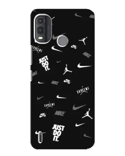 Чохол для Nokia G11 Plus з картинкою «Nike Black Pattern» Чохол для Nokia G11 Plus з картинкою «Nike Black Pattern»