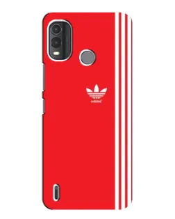 Чехол для Nokia G11 Plus с картинкой «Красный минимализм Adidas»