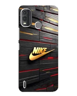 Чехол для Nokia G11 Plus с картинкой «Золотой Nike на металле»