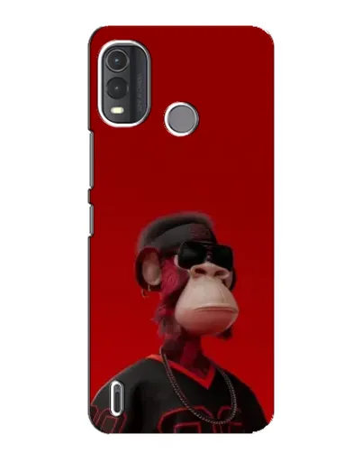 Чехол для Nokia G11 Plus с картинкой «Bored Ape в красном»